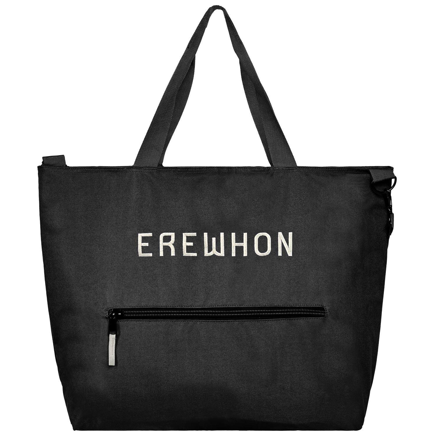 Erewhon Black Embroidered Insulated Bag 