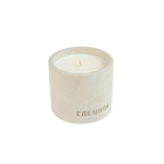 Handcrafted Erewhon cement candle with Yuzu Hinoki scent in concrete vessel