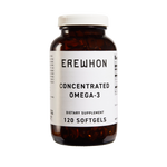 Erewhon Omega-3 1200mg supplement packaging, highlighting its benefits for heart, brain, and joint health