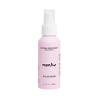 Monks Atlas Rose AHA Spray bottle, a natural deodorant with Damask Rose and Atlas Cedar, enriched with AHA and probiotics for skin health